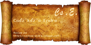 Csókás Endre névjegykártya
