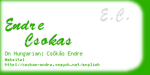 endre csokas business card